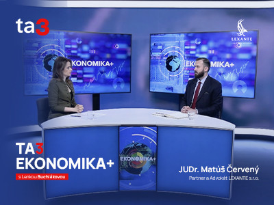 VIDEÓ: JUDr. Matúš Červený, a LEXANTE munkatársa a TA3 Ekonomika+-ban az illegális foglalkoztatásról, az üzleti életről és az önálló vállalkozókról