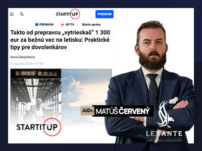 Társ és ügyvéd LEXANTE JUDr. kommentálta a STARTITUP fiktív pályázatait. Matúš Červený